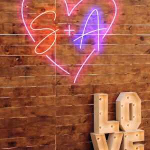 Panneau néon LED personnalisé pour mariage, décoration murale