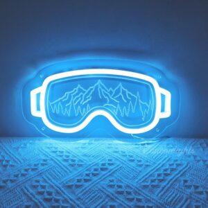 Panneau néon LED pour lunettes de ski