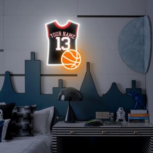 Panneau néon LED personnalisé pour maillot de basket-ball