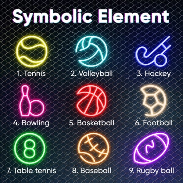 Enseigne au néon personnalisée avec nom de basket-ball - Image 9
