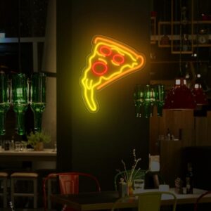Pizza Néon LED pour aliments, Décoration murale néon pour restaurant