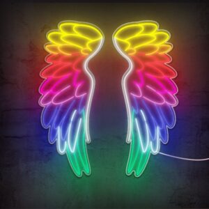 Ailes d'ange néon personnalisé adolescente Enseigne néon