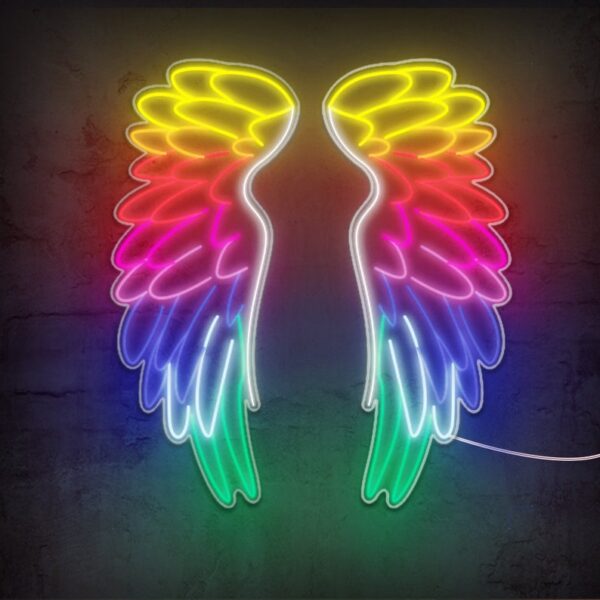 Ailes d'ange néon personnalisé adolescente Enseigne néon