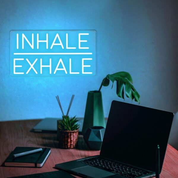 Inspirez, expirez yoga enseigne néon - Image 4