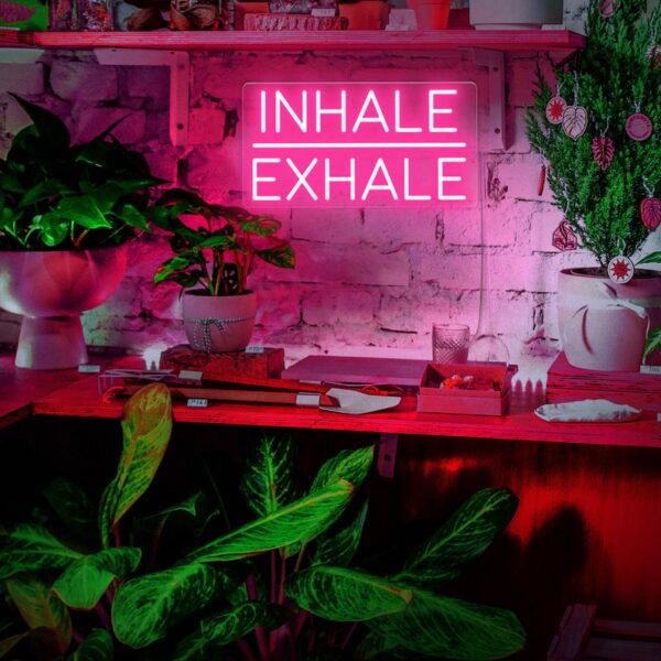 Inspirez, expirez yoga enseigne néon - Image 5