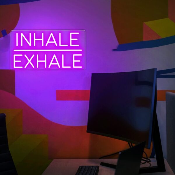 Inspirez, expirez yoga enseigne néon - Image 6