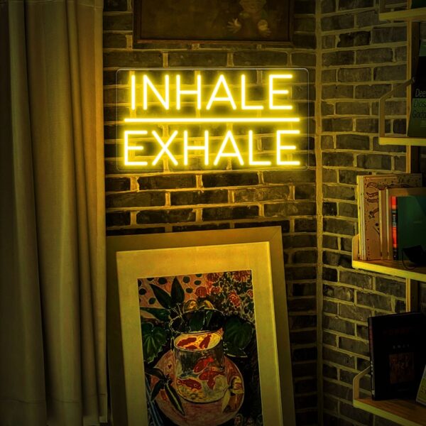 Inspirez, expirez yoga enseigne néon - Image 7
