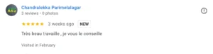 Review positif d’un client satisfait par son enseigne néon personnalisée