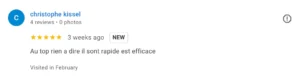 Review positif d’un client satisfait par son enseigne néon personnalisée